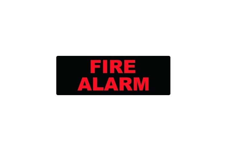 Targa con scritta Fire Alarm